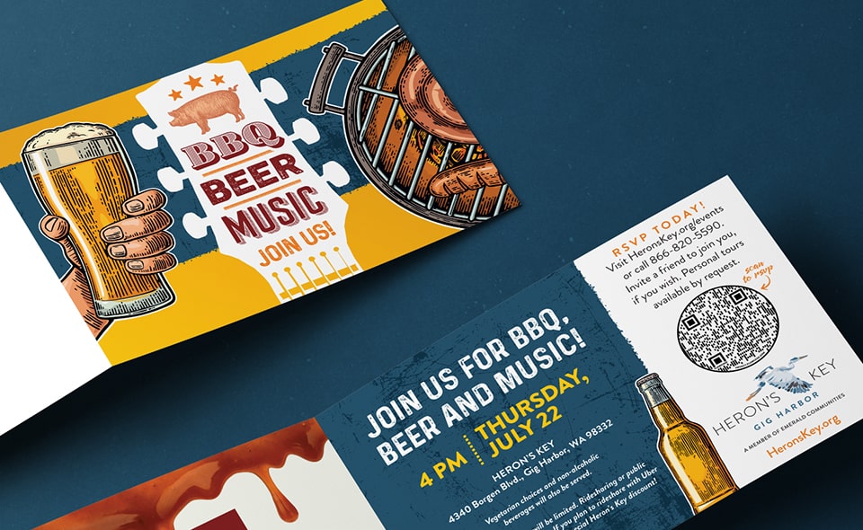 BBQ, Beer and Music Event Direct Mail - Blake Lookabill Portfolio